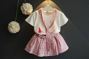 Vêtements d'été pour enfants, jupes et hauts, ensemble de tenue pour filles, fabriqué en Chine - Product Image 2