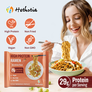 Nouilles instantanées végétaliennes riches en protéines, saveur poulet épicé, non frites, 29 g de protéines, choix sain - Product Image 1