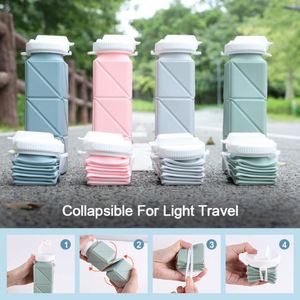 Bouteille d'eau pliable en silicone écologique anti-corrosion 620 ml avec bouchon à vis, tasse de sport pour activités de plein air, fitness et cyclisme - Product Image 4