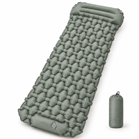 Matelas de couchage gonflable pour le backpacking avec cellules d'air en nid d'abeille, pompe à pied intégrée et nylon TPU 40D pour le développement OEM
