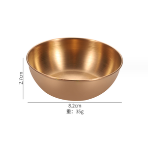 DFB1101 Commercial Household Thickened Japanese-style Stainless Steel Round Golden <b>Sauce</b> Seasoning Dish Kitchen Small Dip <b>Sauce</b> - Product Image 5
