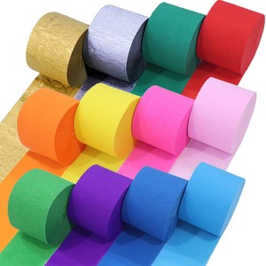 Guirnalda de flecos finos de color burdeos, rollo de papel crepé arrugado de alta elasticidad para regalo - Product Image 2