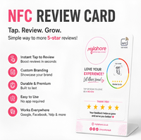 Support de carte NFC Premium Durable pour avis clients – Affichage intelligent Tap to Review – Autocollant NFC pour Restaurants et Commerce de Détail