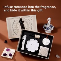 Diffuseur d'arômes en pierre de cristal Creative Goddess Fountain, diffuseur de parfum sans flamme, coffret cadeau d'huiles essentielles, ornement énergétique