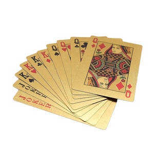 Jeu de cartes à jouer personnalisées en or et argent, taille poker, en plastique, jeu de cartes magiques - Product Image 1
