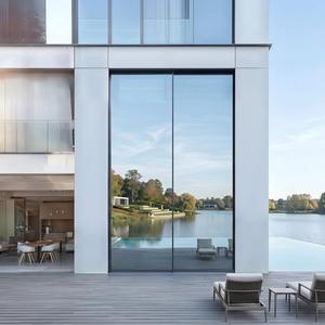 Portes coulissantes modernes en aluminium de qualité supérieure, à rail encastré, isolation thermique, résistantes aux impacts d'ouragan, design minimaliste et étroit - Product Image 2