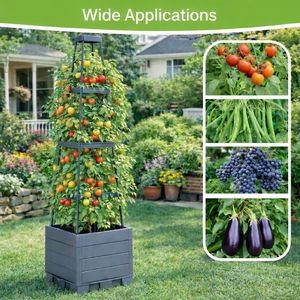 Jardinière surélevée <span class=keywords><strong>pour</strong></span> <span class=keywords><strong>tomates</strong></span> avec treillis, bac auto-arrosant <span class=keywords><strong>pour</strong></span> plantes grimpantes et légumes - Product Image 4