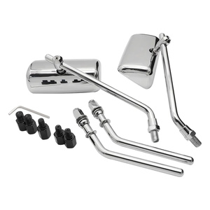 RETRO accessori moto specchietti rettangolari per moto moto moto in lega di alluminio convesso manubrio laterale specchietti - Product Image 1