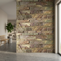 Panneaux muraux en pierre naturelle 3D Triton Stones, revêtement mural en pierre traditionnelle, placage de pierre géométrique, revêtement architectural, motif floral