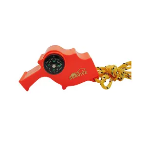 JK-KS-012World's Loudest Multifunction Whistle Outdoor Compass Thermometer Flintstones Marine Underwater Storm Survival Whistles