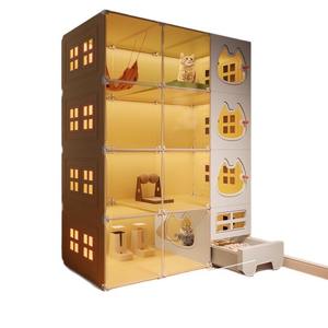 คอนโดแมวพลาสติกคุณภาพสูงขนาดใหญ่พิเศษ วิลล่าในร่มแบบออลอินวัน พร้อมพื้นที่<span class=keywords><strong>นอน</strong></span> <span class=keywords><strong>ห้อง</strong></span>น้ำ และพื้นที่ใช้สอยแบบห้องนอนเดี่ยว - Product Image 1