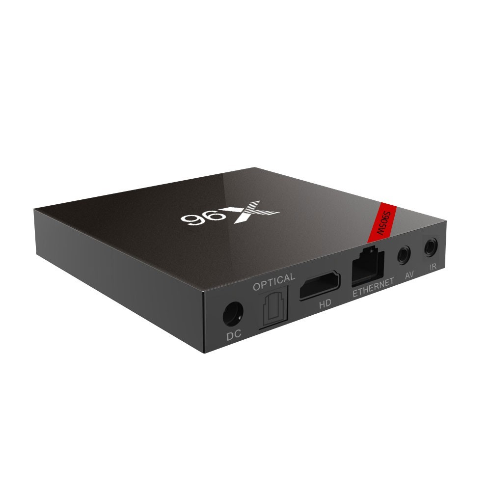 X96 Dispositivo de TV inteligente Android S905W Quad Core 1GB + 8GB 2,4G Wifi 4K HD 64 bit mini Netflix reproductor de medio