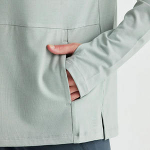 Tissu flexible drapé lourd Douceur hallucinante Sweat à capuche en viscose de bambou de qualité supérieure personnalisé avec cordon de serrage - Product Image 3