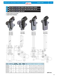 HS-702-D Klemmen met klemkracht 500 kg, handmatig, zwaar belastbaar, snel verstelbaar, lasbaar, voor lasbevestigingen - Product Image 3