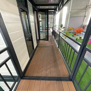 Maisons préfabriquées modulaires extensibles avec toit plat, isolation de toiture, bureau conteneur, <span class=keywords><strong>maison</strong></span> conteneur avec terrasse - Product Image 3