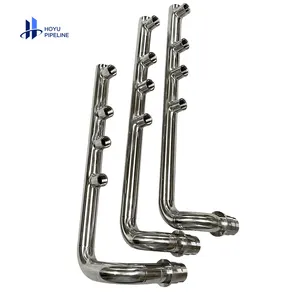 304 316Stainless Steel boiler air conditioner multi-fungsi mesin manifold perlengkapan pipa 3/4 inci distribusi air manifold