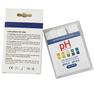 Box-packaged Urine and Saliva <strong>pH</strong> <strong>Test</strong> <strong>Strips</strong> <strong>4.5</strong>-9.0, High Accuracy Diagnostic <strong>pH</strong> <strong>Test</strong> <strong>Strips</strong> - Product Image 1