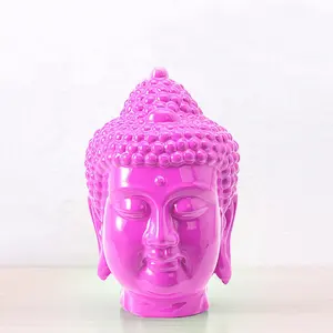 Custom Color Resin Buddha figurine sculpture 3d laughing buddha head statues for sale