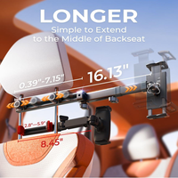 Soporte Móvil Multiángulo para Automóvil, Brazo Ajustable, Ideal para Ver Películas en el Asiento Trasero, Soporte Móvil para Automóvil