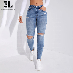 LARSUR Xintang Guangzhou China, Fábrica de Jeans de Mezclilla, Fabricante, Proveedor, Mayorista, Jeans Clásicos Ajustados para <span class=keywords><strong>Mujer</strong></span> - Product Image 4