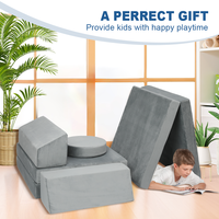 Benutzer definierter Druck Kinder ausklappbare Couch Wohnzimmer Sofas Grau Niedlich Lustige Kinder Sofa Modulares Set für Wohnzimmer