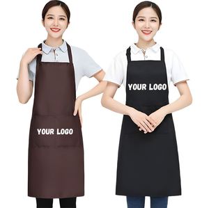 Delantal Rojo Japonés Personalizado con Impresión de Logotipo Azul en Promoción - Product Image 2