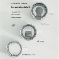 Tasse à café à double paroi de 450 ml/15 oz en acier inoxydable résistant à la chaleur avec couvercle en option