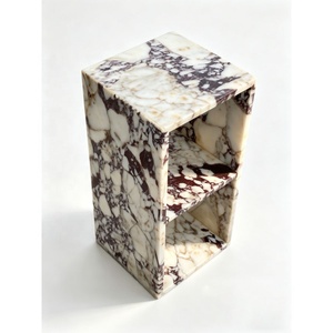 Table d'appoint de luxe en marbre Calacatta Viola pour appartement, villa, <span class=keywords><strong>chambre</strong></span> et salon - Product Image 6