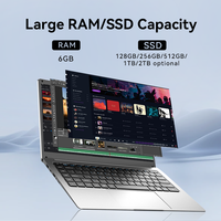 Ordinateur portable Netbook Intel N4000 pas cher, écran 14 pouces, SSD 256 Go, Win10, Office, métal, portable, usage professionnel