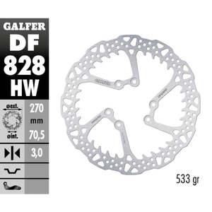 Galfer Shark Tm MX 300 04-25 disco freno anteriore per Hiace e Hilux acciaio e ferro utilizzato per la produzione di automobili - Product Image 1