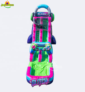 Toboggans aquatiques gonflables en promotion, qualité commerciale, double piste, fabriqués en Chine, 22 pieds - Product Image 2