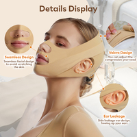Ceinture de maintien post-opératoire respirante pour le lifting du double menton, sans douleur, pour sculpter le visage en V et lifter les joues