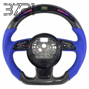Volant de course en fibre de carbone avec écran LED pour Audi A3 S3 RS3 A4 S4 RS4 A5 S5 RS5 B9 B9 Q3 Q5 Q7, accessoires de voiture améliorés - Product Image 1