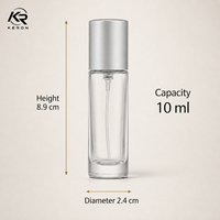 Flacon de parfum cylindrique en verre transparent, vaporisateur de parfum, flacon pulvérisateur, OEM ODM, emballage en gros