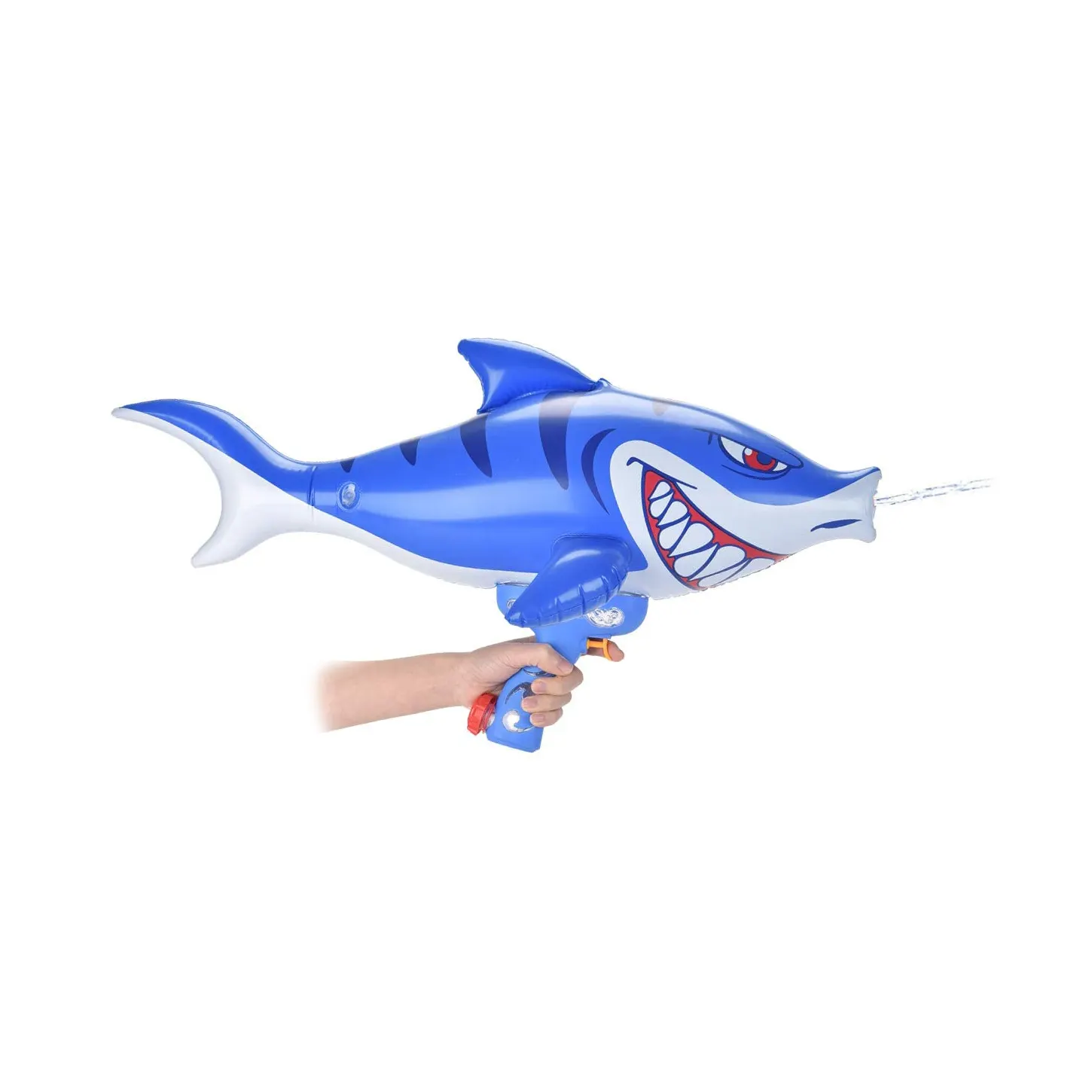 Shark Squirt Gun Multifunction Squirt Water Gun Water gun Sprinkler with Baby Pool Swimming Float Buoy and Inflatable Hammer