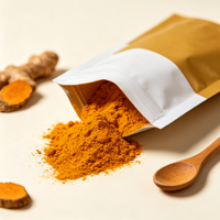 Poudre de Racine de Curcuma Naturelle Qualité Alimentaire Matière Première pour Mélanges de Thé et Préparation de Curry