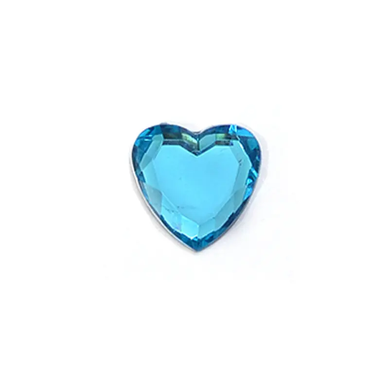Wholesale Low Price Multicolor Acrylic Heart Shape Crystal Non Hot Fix Rhinestone For Nail Art Clothing Decoration