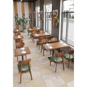 Juego <span class=keywords><strong>de</strong></span> mesa y silla <span class=keywords><strong>de</strong></span> madera maciza retro personalizable <span class=keywords><strong>para</strong></span> restaurantes <span class=keywords><strong>de</strong></span> comida rápida <span class=keywords><strong>para</strong></span> aperitivos, café, té, hamburguesas - Product Image 4