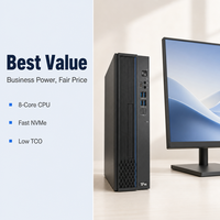 Zhaoxin KX U6780A 8 Core 2.7GHz Sistem Desktop Rendah Kebisingan 16GB RAM 512GB NVME SSD 8L Casing Kompak Bersama Layar Tampilan