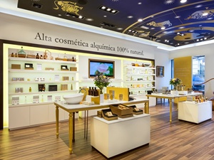 เฟอร์นิเจอร์ตกแต่งร้านเครื่องสำอางแบบกำหนดเอง ตู้โชว์น้ำหอม เคาน์เตอร์เครื่องสำอาง ชั้นวางสินค้า อุปกรณ์ตกแต่งร้านค้าแบบครบวงจร - Product Image 3