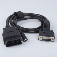 Cable de Diagnóstico OBDII de 16 Pines Macho a DB15 Hembra con Fuente de Alimentación Externa de CC