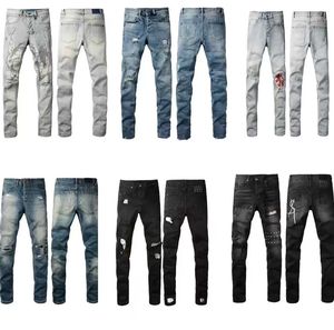 Nuevos Pantalones Vaqueros de Mezclilla Ajustados de Alta Calidad para Hombre, Estilo Casual, Desgastados, Vintage, Rotos, de Algodón - Product Image 1