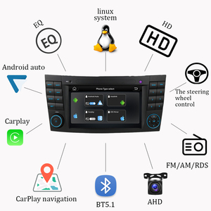Pour Benz W211 7 pouces Écran tactile Linux Radio multimédia Lecteur vidéo de voiture avec Android Auto&Carplay Bt Dsp Navigation WiFi Écran - Product Image 2