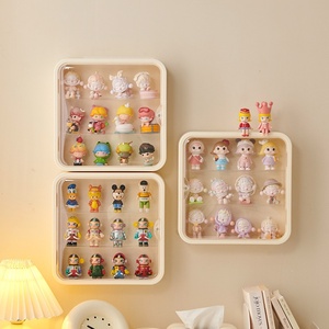 Étagère <span class=keywords><strong>de</strong></span> rangement murale transparente en plastique écologique, étanche, à trois niveaux, pour jouets et accessoires - Product Image 1