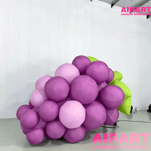 Grappolo d'uva gonfiabile gigante viola per decorazioni di centri commerciali, grappolo d'uva gonfiabile personalizzato per esposizioni del Festival del Raccolto - Product Image 2