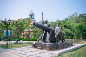 รูปปั้นบรอนซ์รูปปืนใหญ่โลหะขนาดใหญ่อาวุธโบราณรูปปั้นบรอนซ์ - Product Image 4