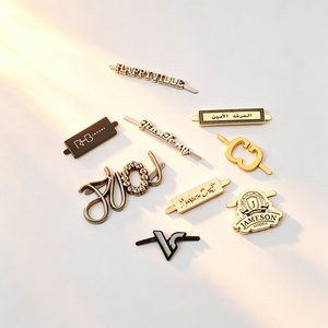 Zinc Alloy Custom Metal Logo Tags Customized Enamel Brand <b>Labels</b> Private Sewing <b>Name</b> Badges for Fashion Apparel Bags - Product Image 2