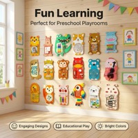 Tableau d'activités mural Montessori en bois, thème prairie, jouet éducatif pour enfants de 2 à 13 ans