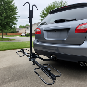 แร็คจักรยานแบบติดตั้งท้ายรถยนต์สำหรับงานหนัก บรรทุกจักรยานได้ 2 คัน สำหรับรับสายเคเบิลขนาด 2 นิ้ว สำหรับรถยนต์มาตรฐาน ทนทานเคลือบด้วยผงสี รุ่นถอดประกอบได้ D0100H5G7BX - Product Image 2