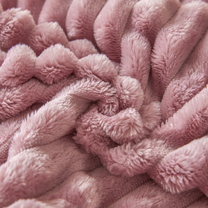 Manta de Franela a Rayas de Alta Calidad, 200*230, Súper Suave, Color Sólido, Manta de Coral para el Hogar, Cama, Sofá, Oficina - Product Image 6